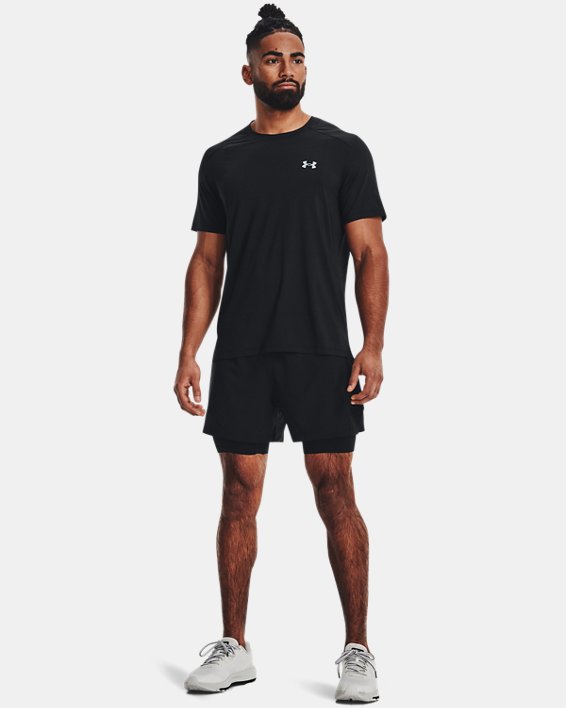 Men's UA Iso-Chill Run Laser T-Shirt, Black, pdpMainDesktop image number 2